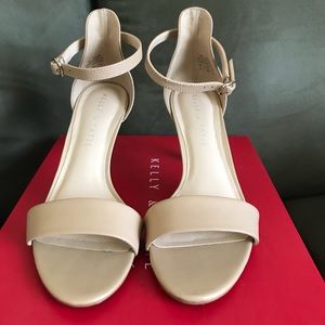 Kelly and Katie nude heeled sandals